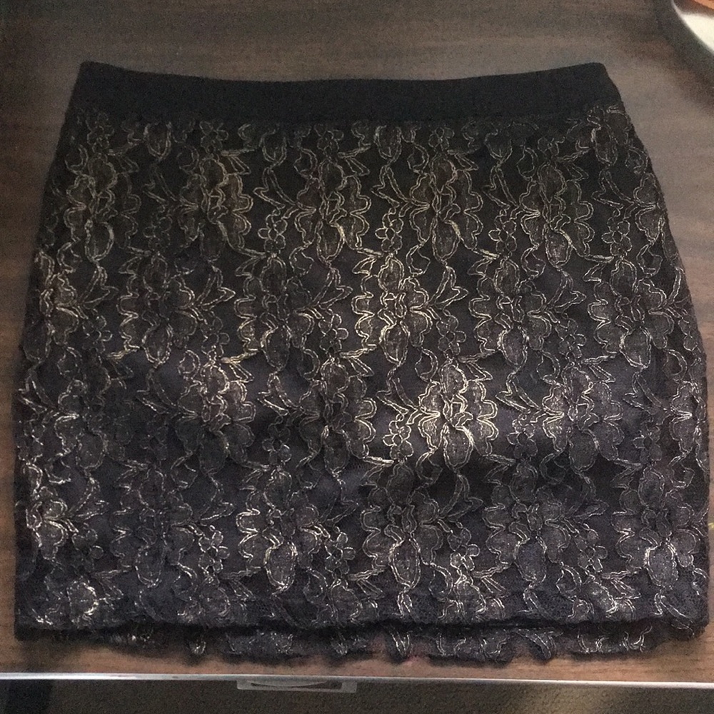 Medium Lush Floral Lace Mini Skirt